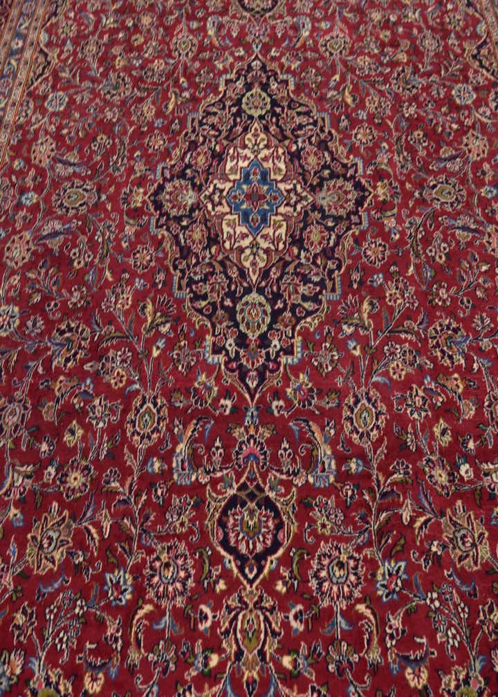 9' 9 x 12' 8 Hand Knotted Kashan Persian Wool Rug