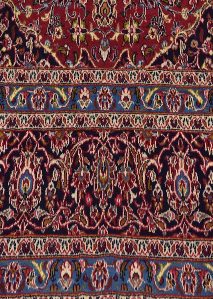 9' 9 x 12' 8 Hand Knotted Kashan Persian Wool Rug