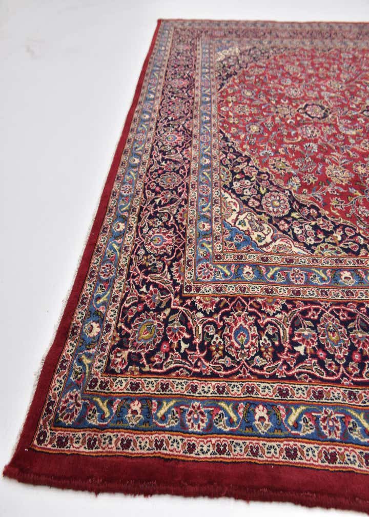 9' 9 x 12' 8 Hand Knotted Kashan Persian Wool Rug