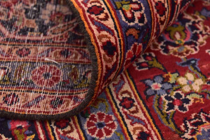 9' 6 x 13' 4 Hand Knotted Kashan Persian Wool Rug