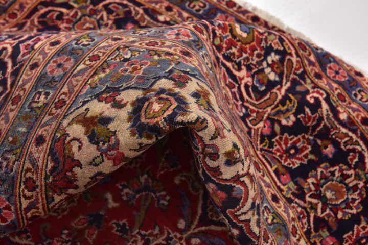 9' 6 x 13' 4 Hand Knotted Kashan Persian Wool Rug