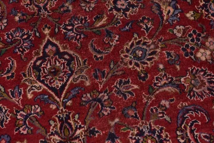 9' 6 x 13' 4 Hand Knotted Kashan Persian Wool Rug