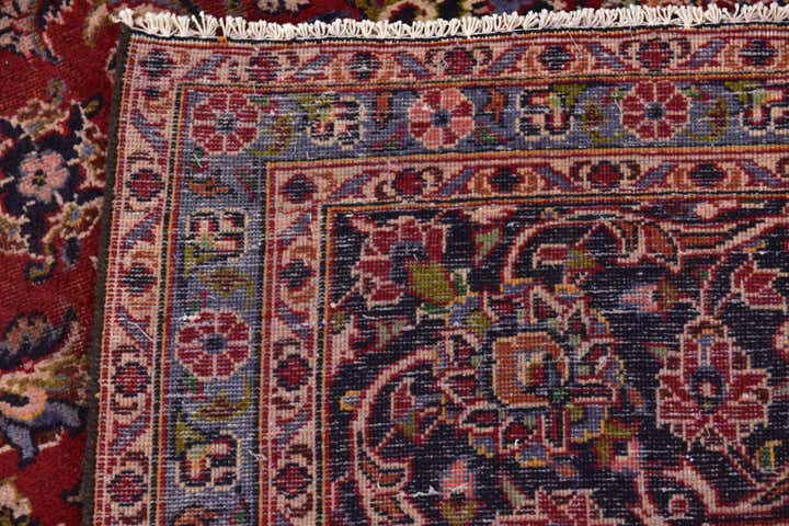 9' 6 x 13' 4 Hand Knotted Kashan Persian Wool Rug