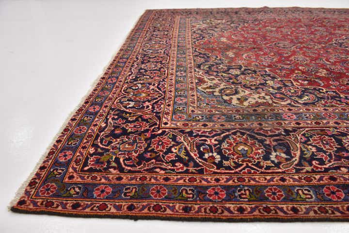9' 6 x 13' 4 Hand Knotted Kashan Persian Wool Rug