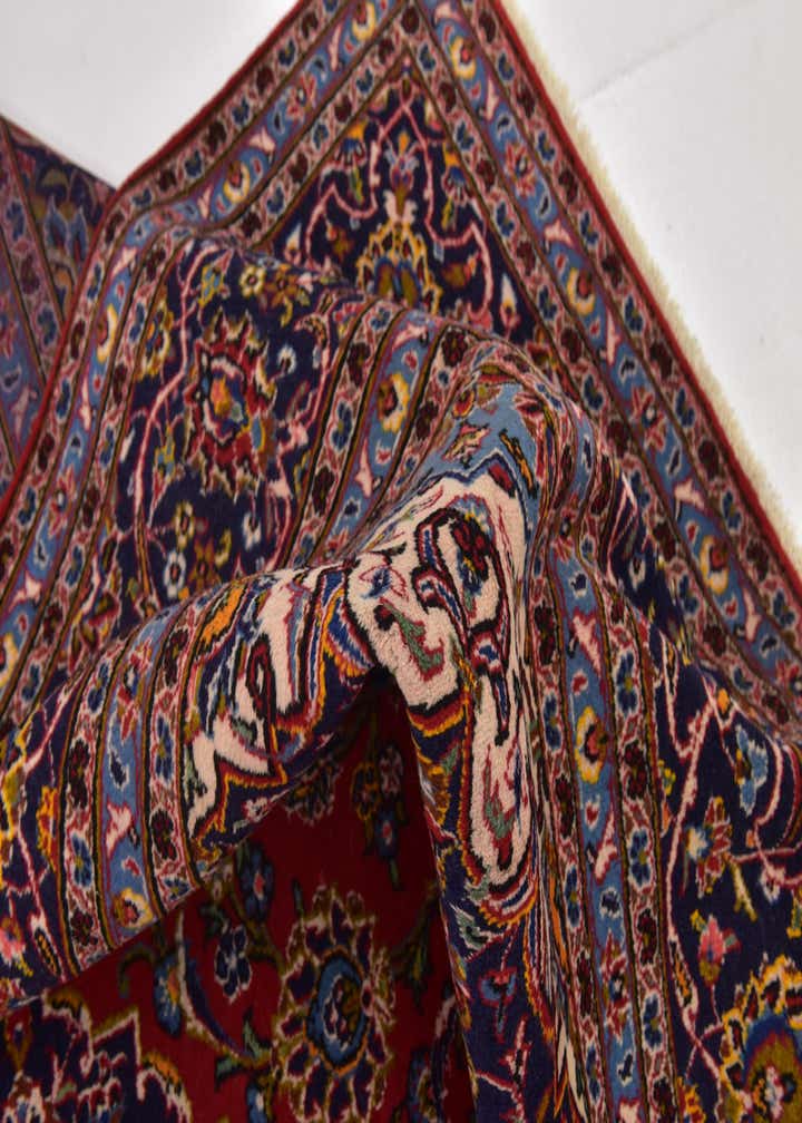 10' x 12' 8 Hand Knotted Kashan Persian Wool Rug
