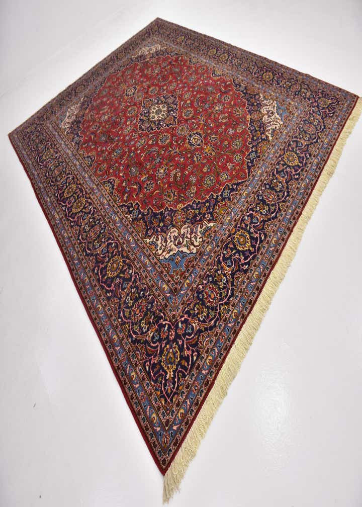 10' x 12' 8 Hand Knotted Kashan Persian Wool Rug