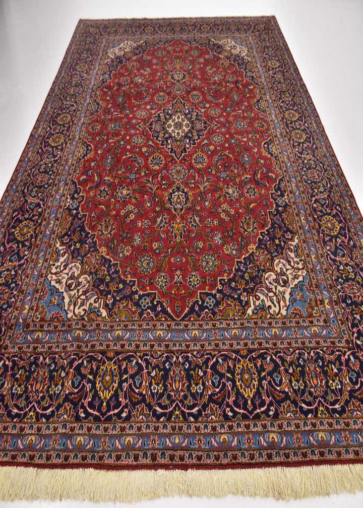 10' x 12' 8 Hand Knotted Kashan Persian Wool Rug