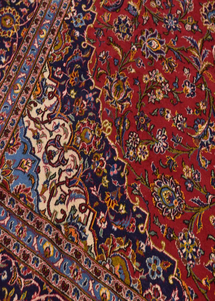 10' x 12' 8 Hand Knotted Kashan Persian Wool Rug