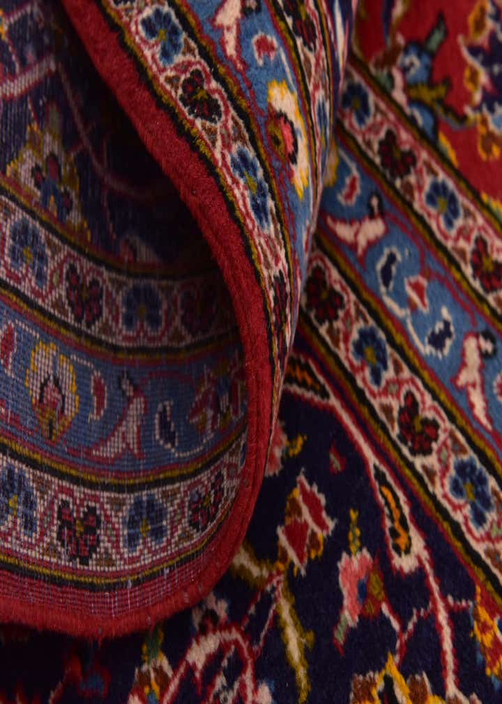 10' x 12' 8 Hand Knotted Kashan Persian Wool Rug