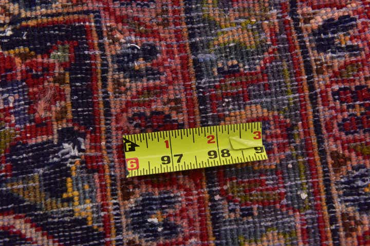 9' 8 x 12' 10 Hand Knotted Kashan Persian Wool Rug