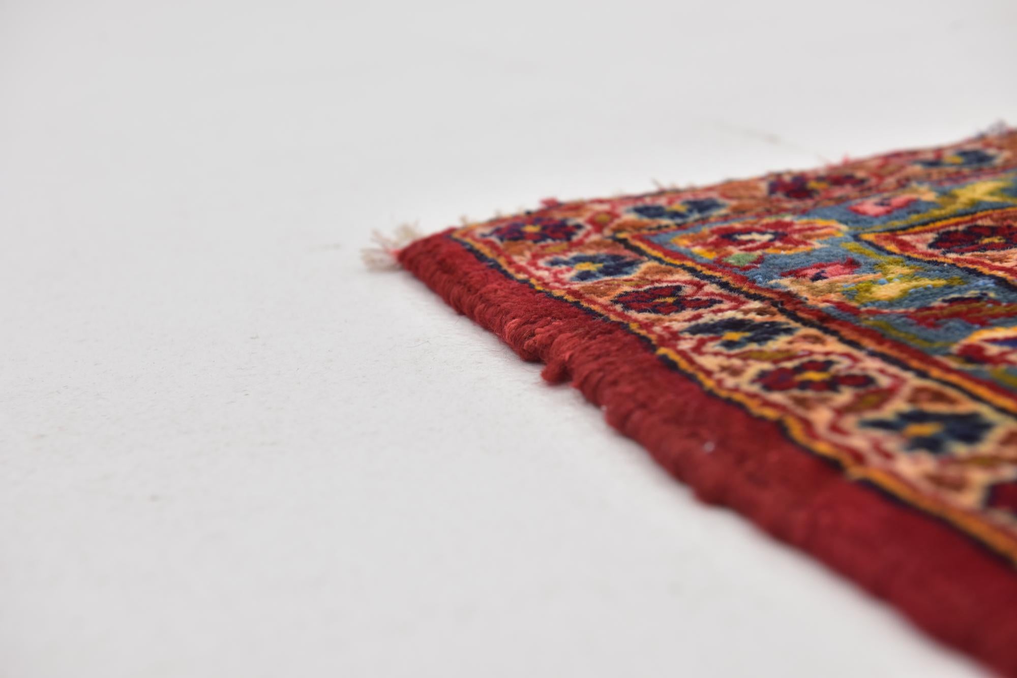 9' 8 x 12' 10 Hand Knotted Kashan Persian Wool Rug