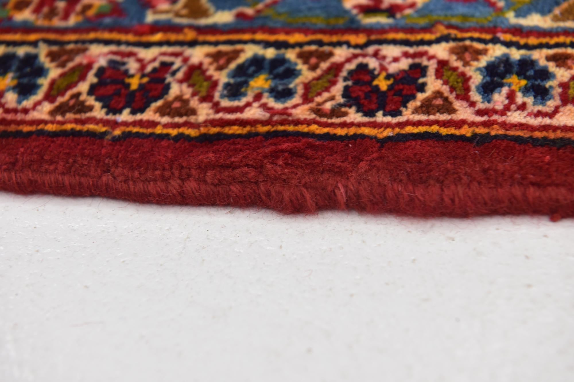 9' 8 x 12' 10 Hand Knotted Kashan Persian Wool Rug