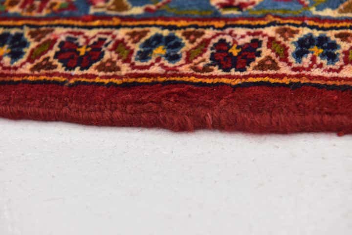 9' 8 x 12' 10 Hand Knotted Kashan Persian Wool Rug