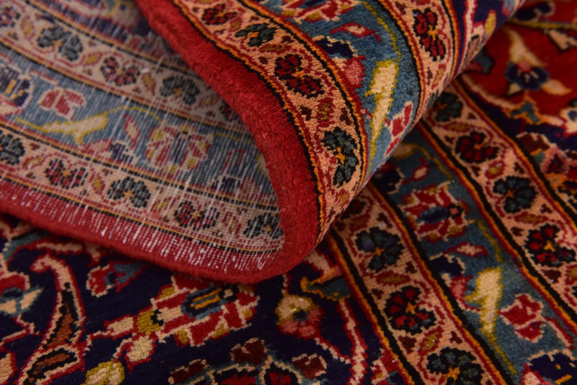290cm x 405cm Hand Knotted Kashan Persian Wool Rug