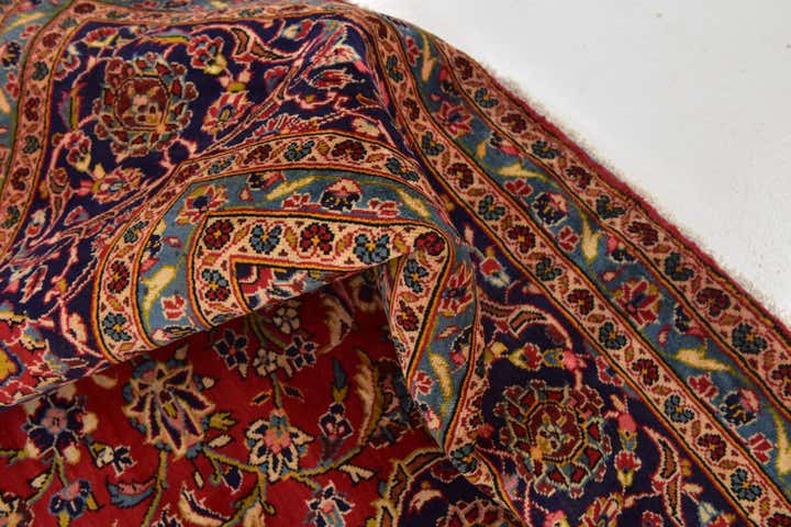 290cm x 405cm Hand Knotted Kashan Persian Wool Rug