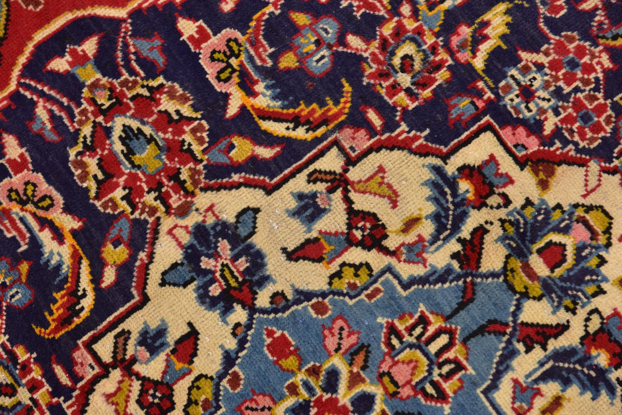 290cm x 405cm Hand Knotted Kashan Persian Wool Rug