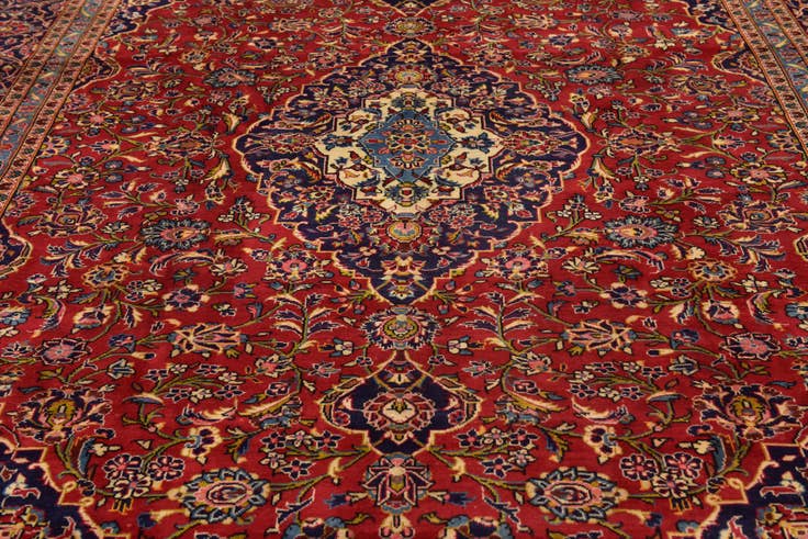Detail image of 290cm x 405cm Hand Knotted Kashan Persian Wool Rug