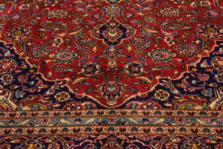 Detail image of 290cm x 405cm Hand Knotted Kashan Persian Wool Rug