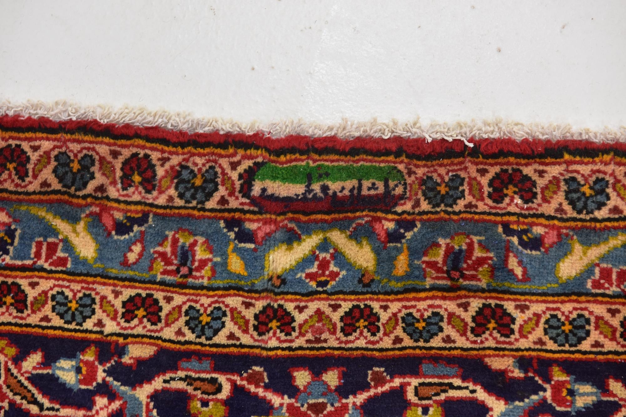 290cm x 405cm Hand Knotted Kashan Persian Wool Rug