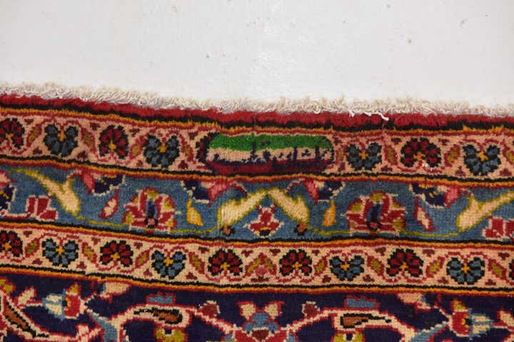 290cm x 405cm Hand Knotted Kashan Persian Wool Rug
