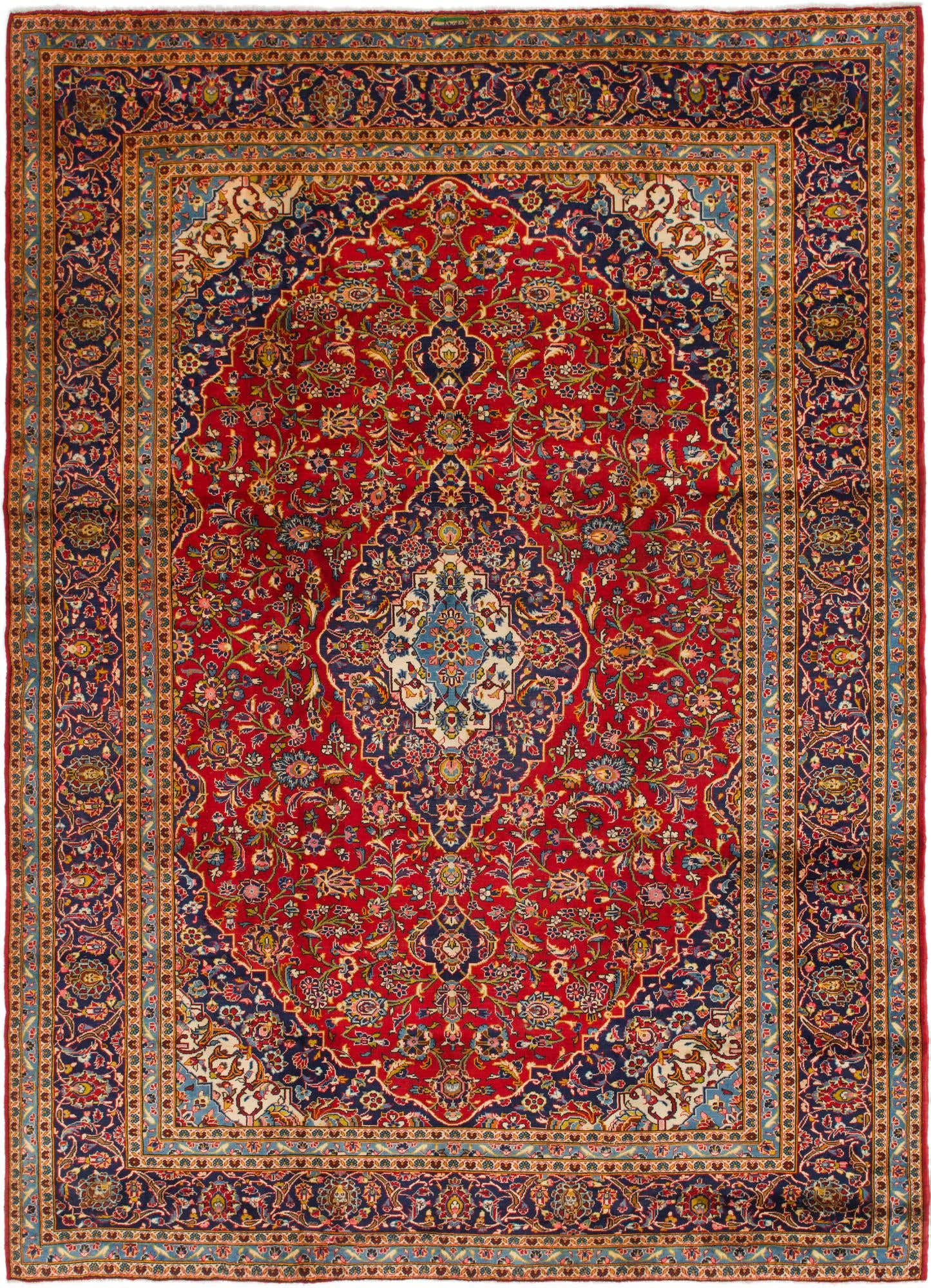 290cm x 405cm Hand Knotted Kashan Persian Wool Rug