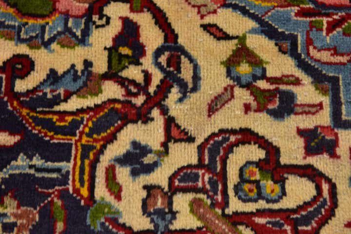 9' 9 x 13' Hand Knotted Kashan Persian Wool Rug