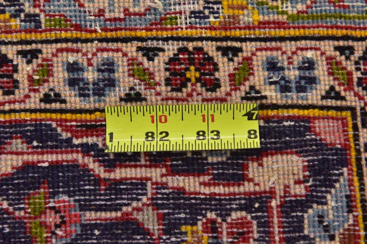 9' 9 x 13' Hand Knotted Kashan Persian Wool Rug