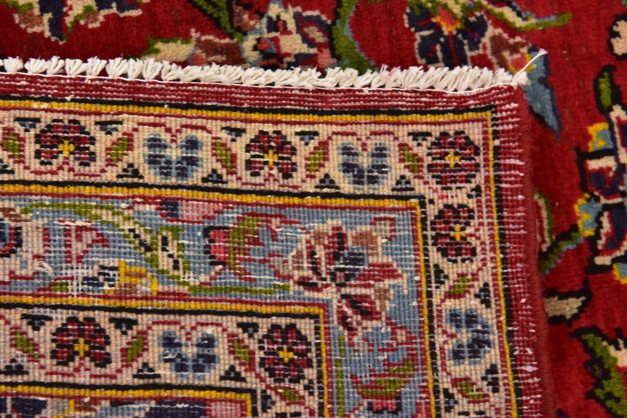 9' 9 x 13' Hand Knotted Kashan Persian Wool Rug