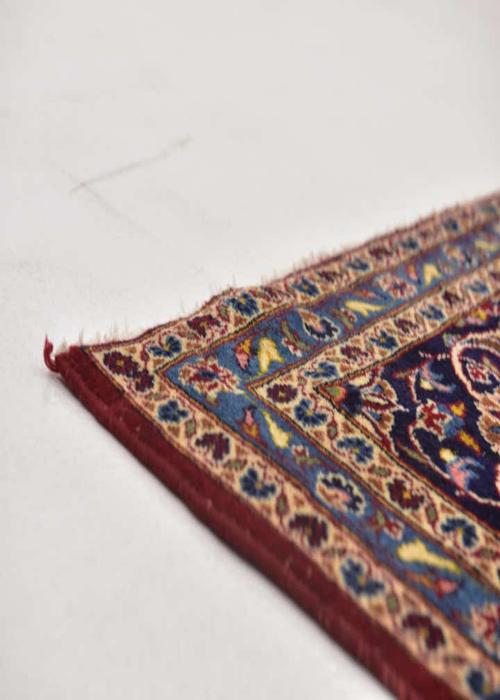9' 9 x 12' 7 Hand Knotted Kashan Persian Wool Rug