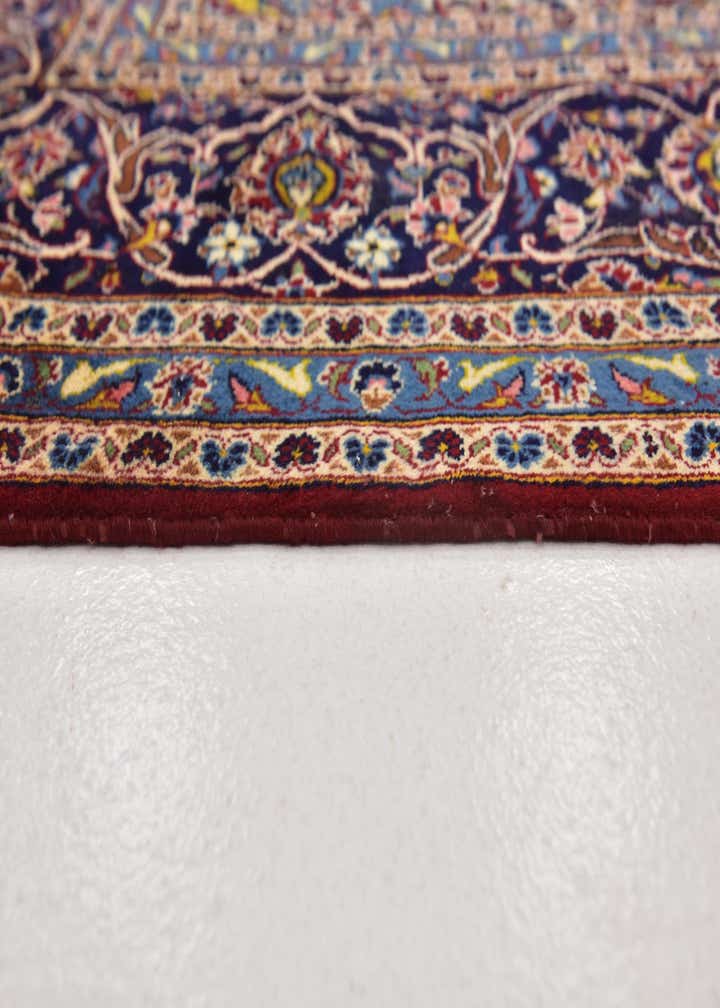 9' 9 x 12' 7 Hand Knotted Kashan Persian Wool Rug