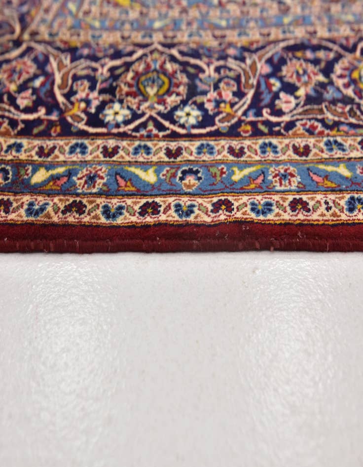 Detail image of 9' 9 x 12' 7 Hand Knotted Kashan Persian Wool Rug