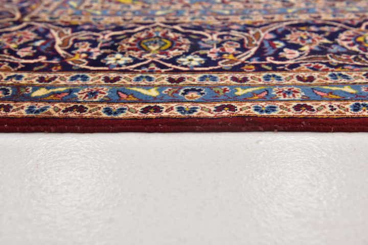9' 9 x 12' 7 Hand Knotted Kashan Persian Wool Rug