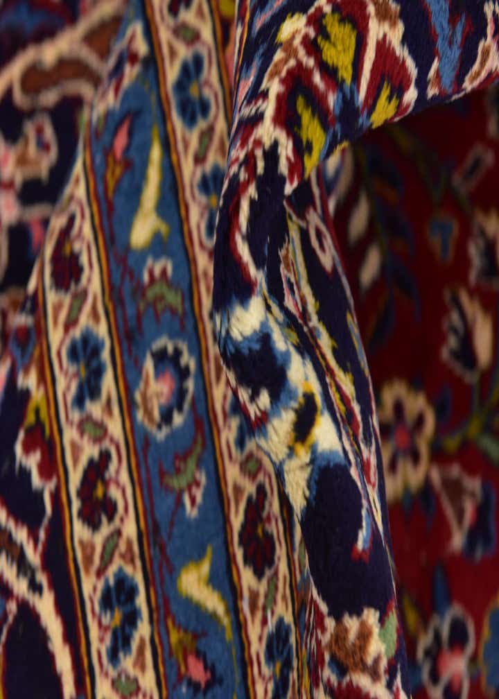 9' 9 x 12' 7 Hand Knotted Kashan Persian Wool Rug