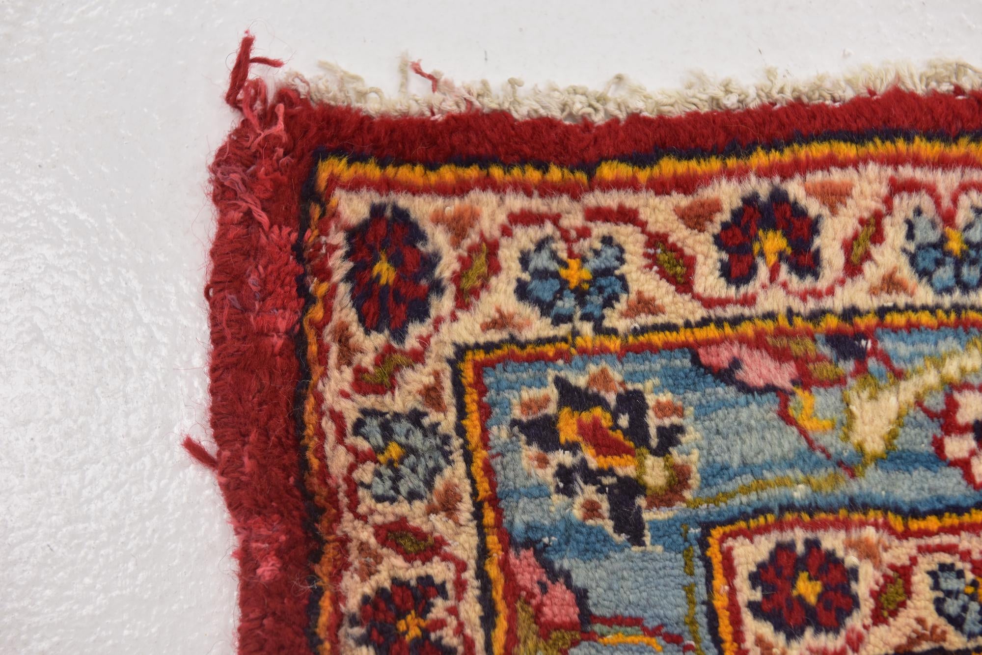 9' 10 x 13' 3 Hand Knotted Kashan Persian Wool Rug