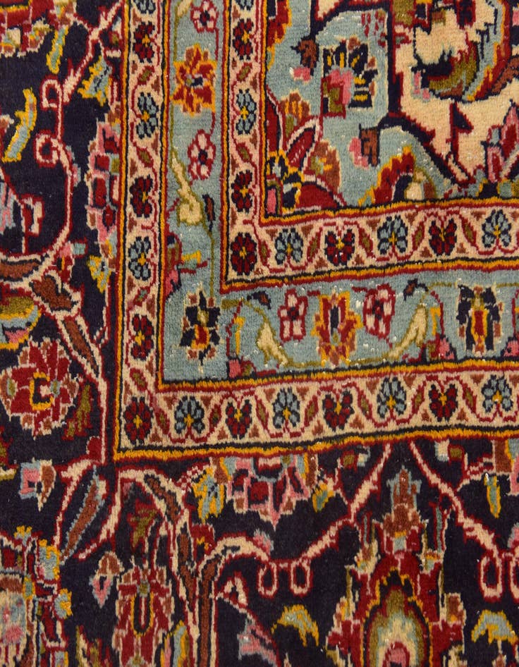 Detail image of 9' 10 x 13' 3 Hand Knotted Kashan Persian Wool Rug