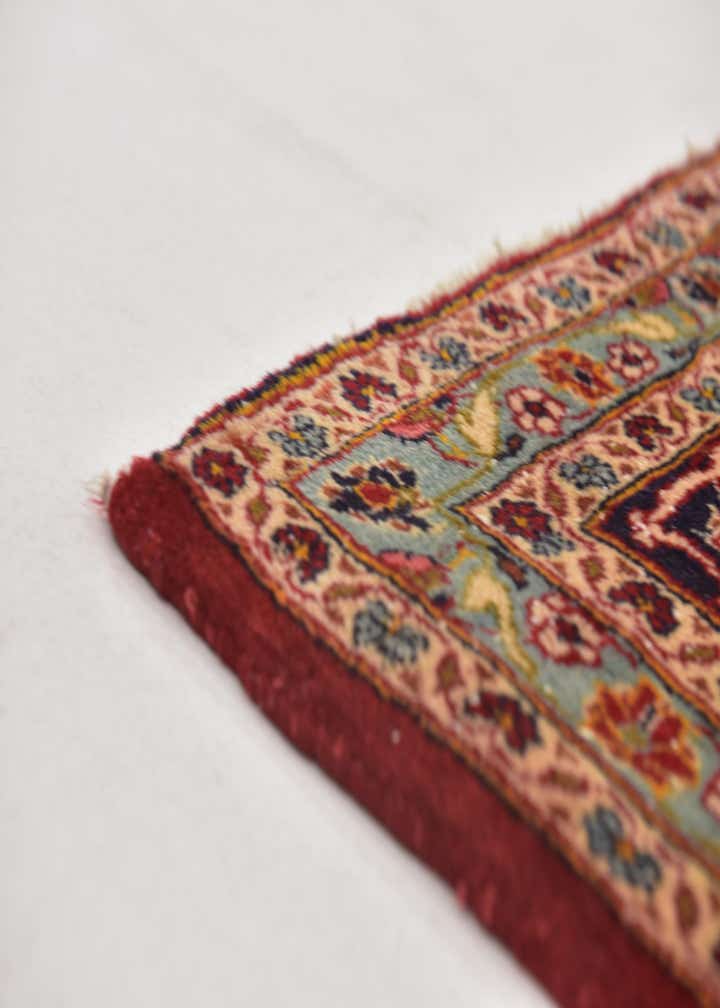 9' 10 x 13' 3 Hand Knotted Kashan Persian Wool Rug