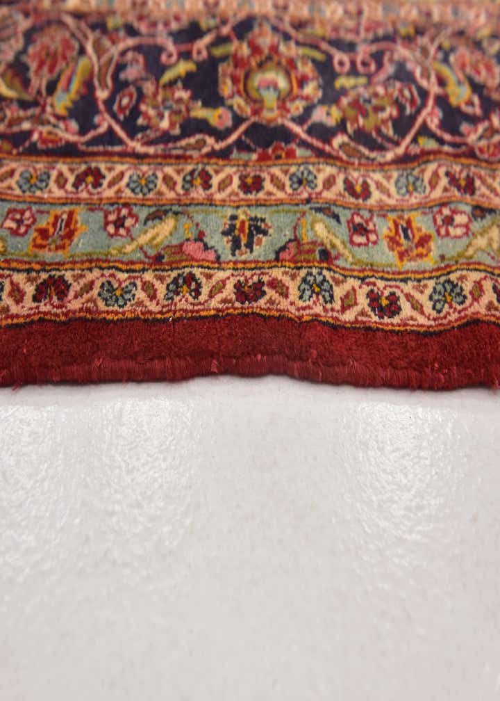 9' 10 x 13' 3 Hand Knotted Kashan Persian Wool Rug