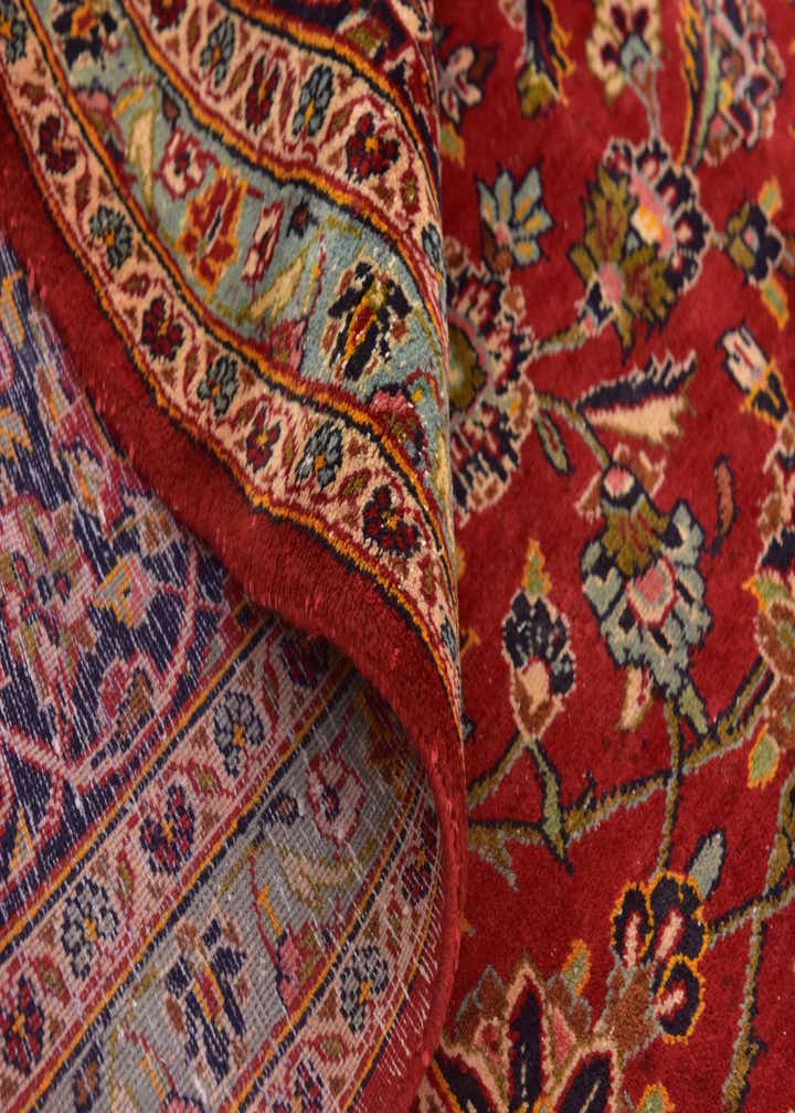 9' 10 x 13' 3 Hand Knotted Kashan Persian Wool Rug