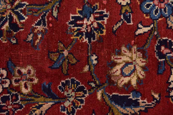 9' 6 x 12' 9 Hand Knotted Kashan Persian Wool Rug