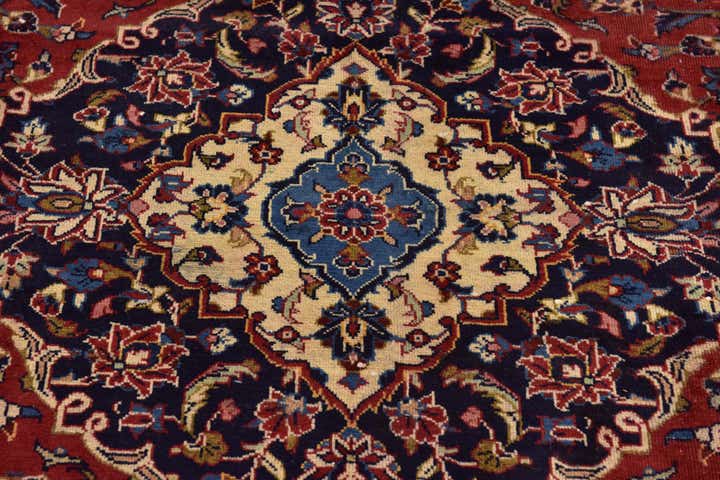 9' 6 x 12' 9 Hand Knotted Kashan Persian Wool Rug