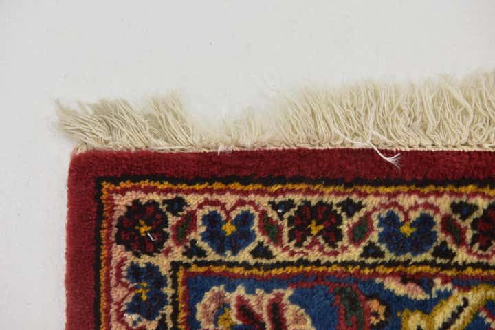 9' 7 x 12' 10 Hand Knotted Kashan Persian Wool Rug