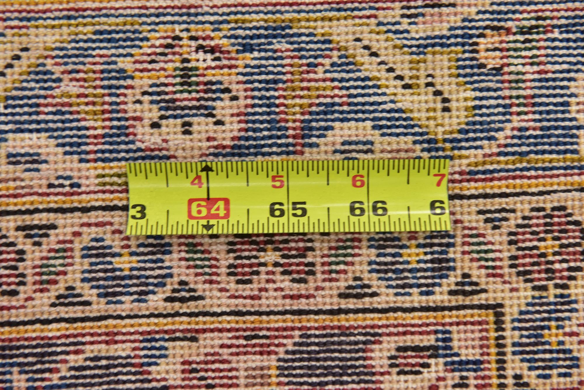 9' 7 x 12' 10 Hand Knotted Kashan Persian Wool Rug