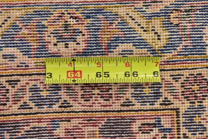 9' 7 x 12' 10 Hand Knotted Kashan Persian Wool Rug