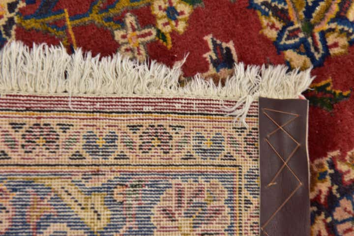 9' 7 x 12' 10 Hand Knotted Kashan Persian Wool Rug