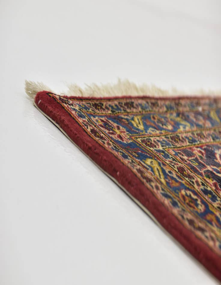 Detail image of 9' 7 x 12' 10  Hand Knotted Kashan Persian Wool Rug