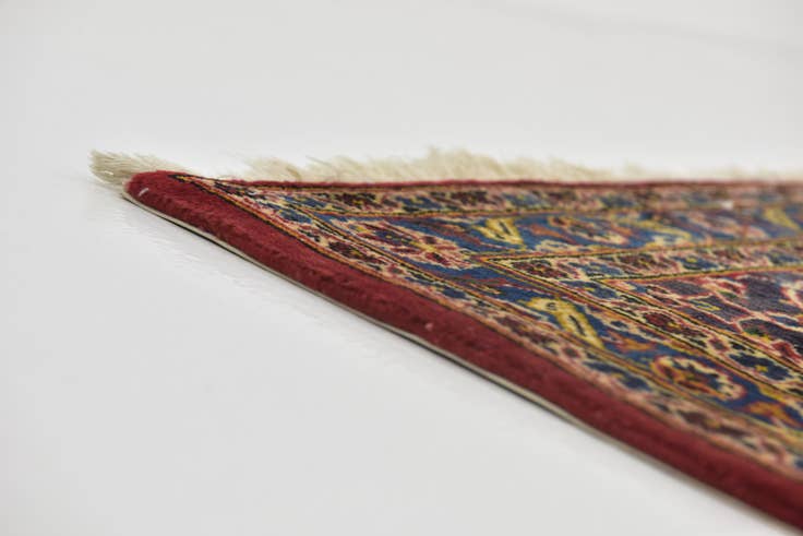 Detail image of 9' 7 x 12' 10 Hand Knotted Kashan Persian Wool Rug