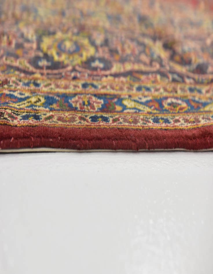 Detail image of 9' 7 x 12' 10  Hand Knotted Kashan Persian Wool Rug