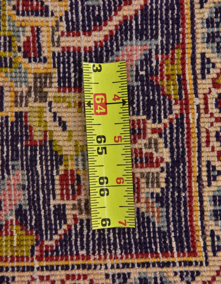 Detail image of 9' 7 x 13' 2  Hand Knotted Kashan Persian Wool Rug