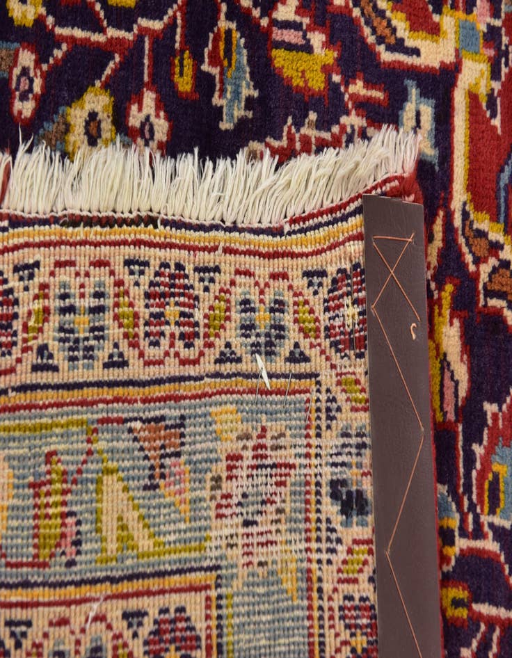 Detail image of 9' 7 x 13' 2  Hand Knotted Kashan Persian Wool Rug