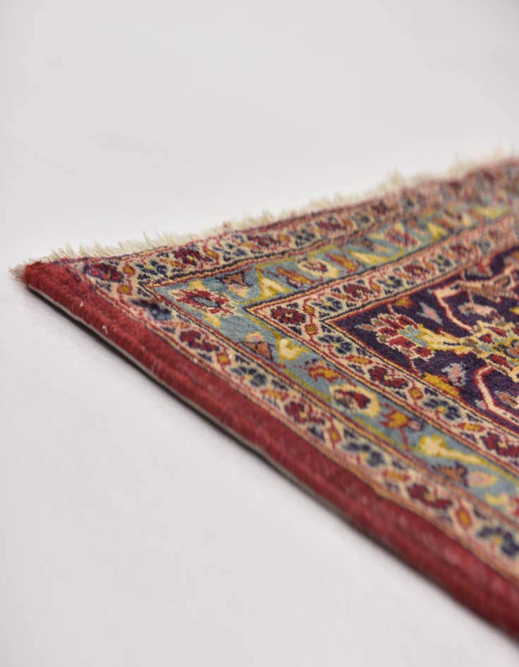 Detail image of 9' 7 x 13' 2  Hand Knotted Kashan Persian Wool Rug